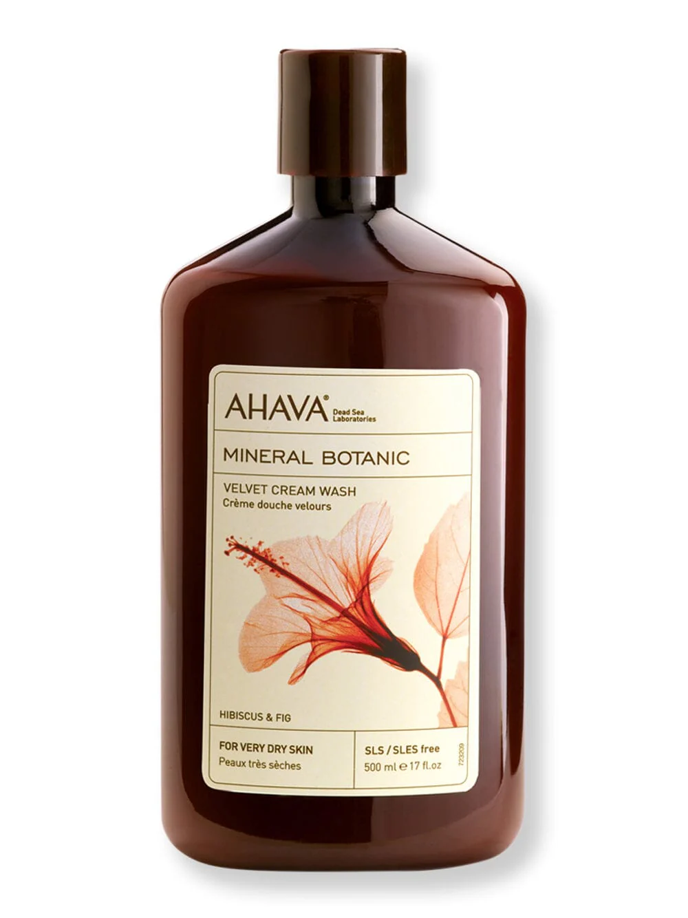 Ahava Mineral Botanic Cream Wash Hibiscus & Fig 17 oz 500 ml