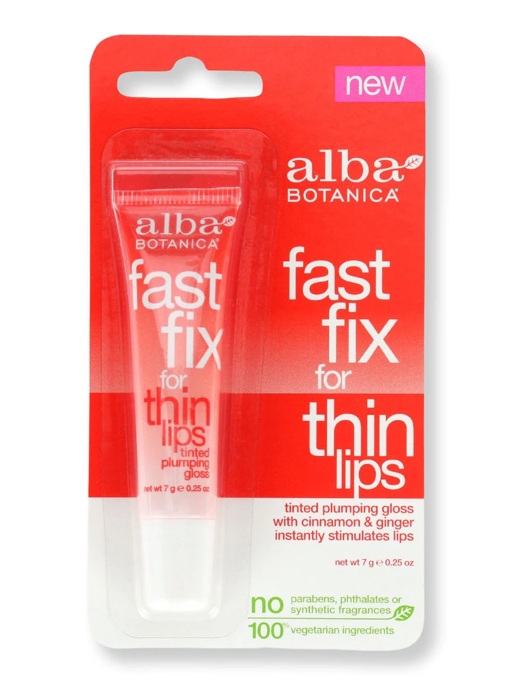 Alba Botanica Fast Fix For Thin Lips .25 oz 6 Ct