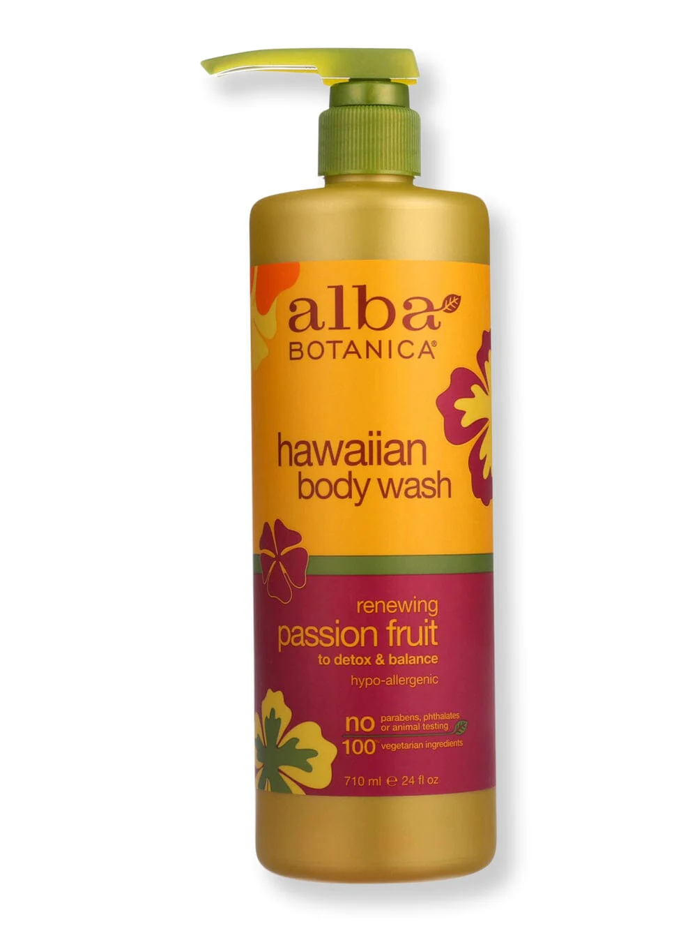 Alba Botanica Hawaiian Body Wash Renewing Passion Fruit 24oz