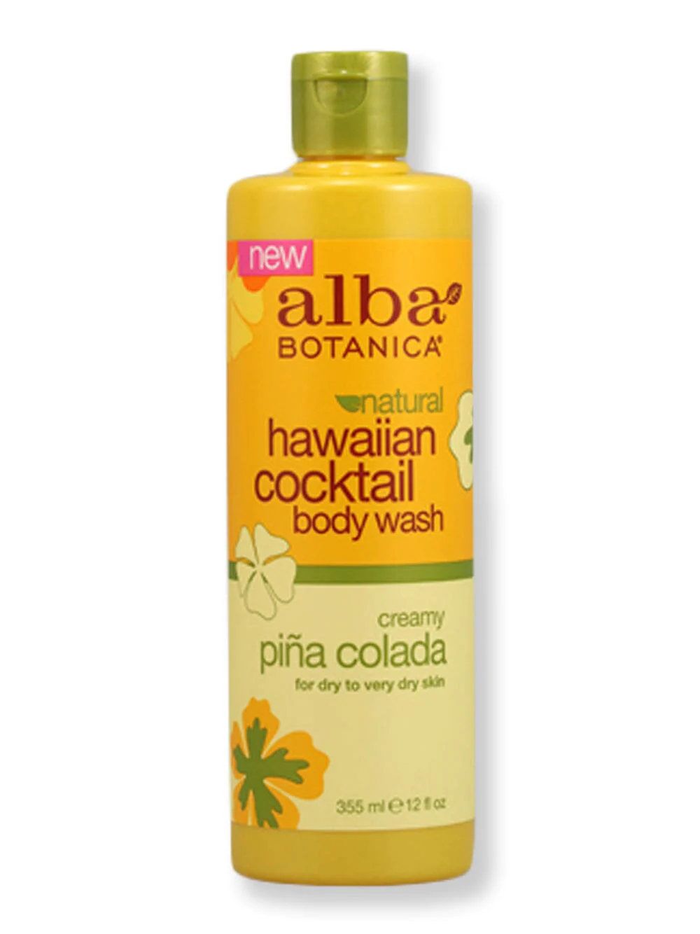 Alba Botanica Hawaiian Cocktail Body Wash Pina Colada 12 oz