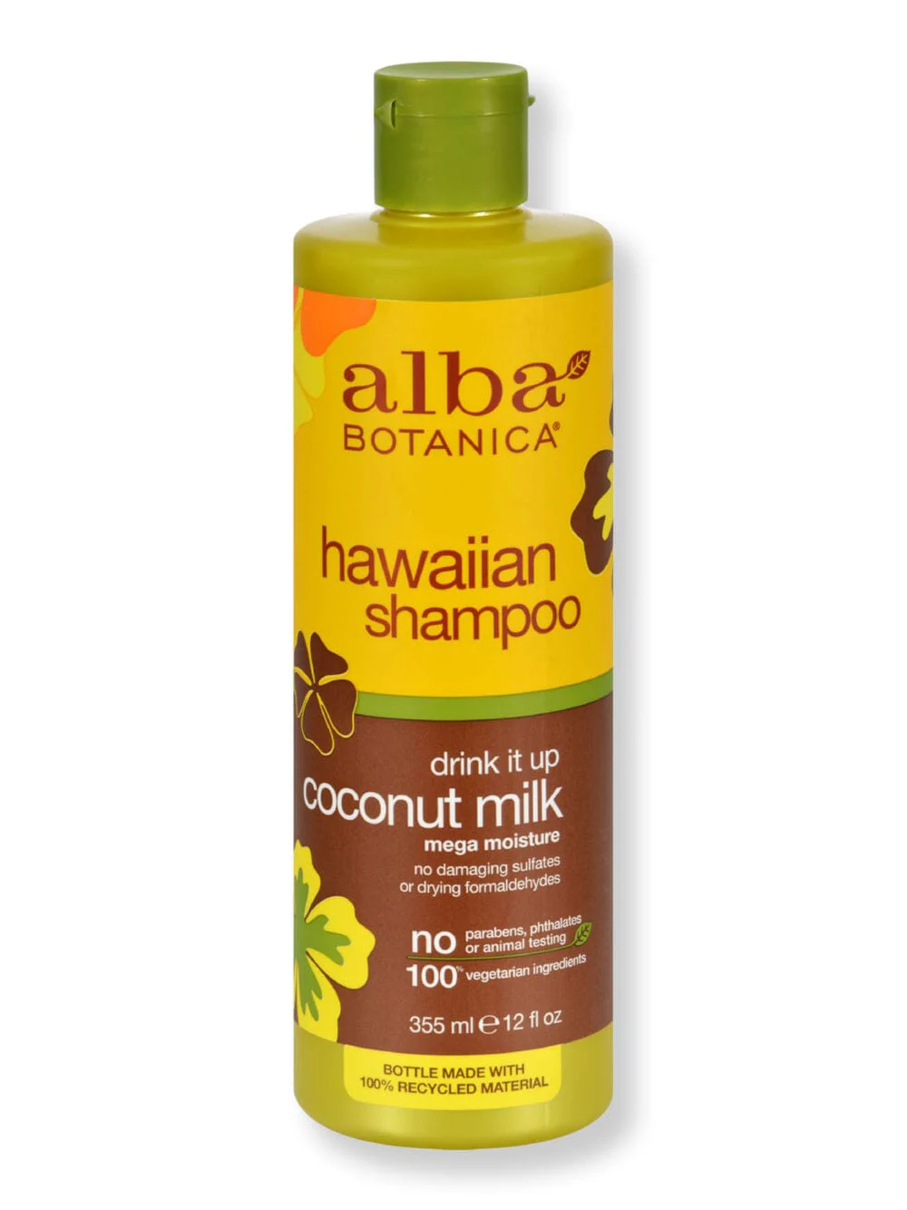 Alba Botanica Hawaiian Shampoo Drink It Up Coconut Milk 12 oz