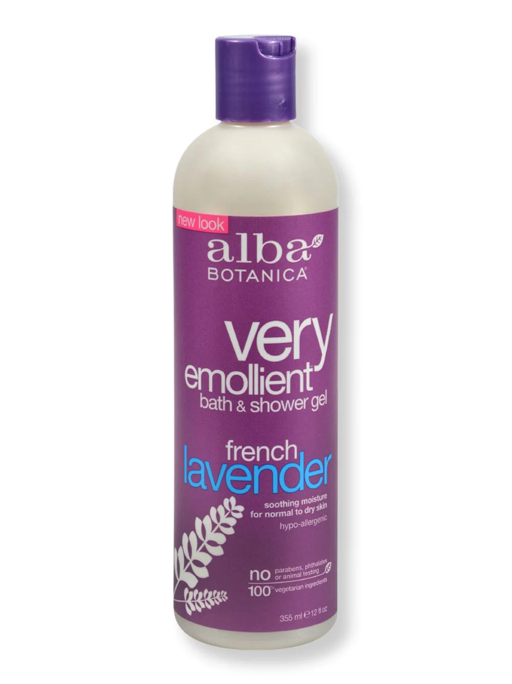 Alba Botanica Very Emollient Shower Gel French Lavender 12oz