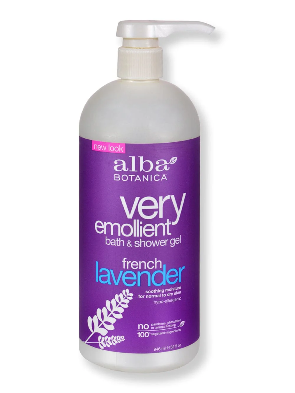 Alba Botanica Very Emollient Shower Gel French Lavender 32oz