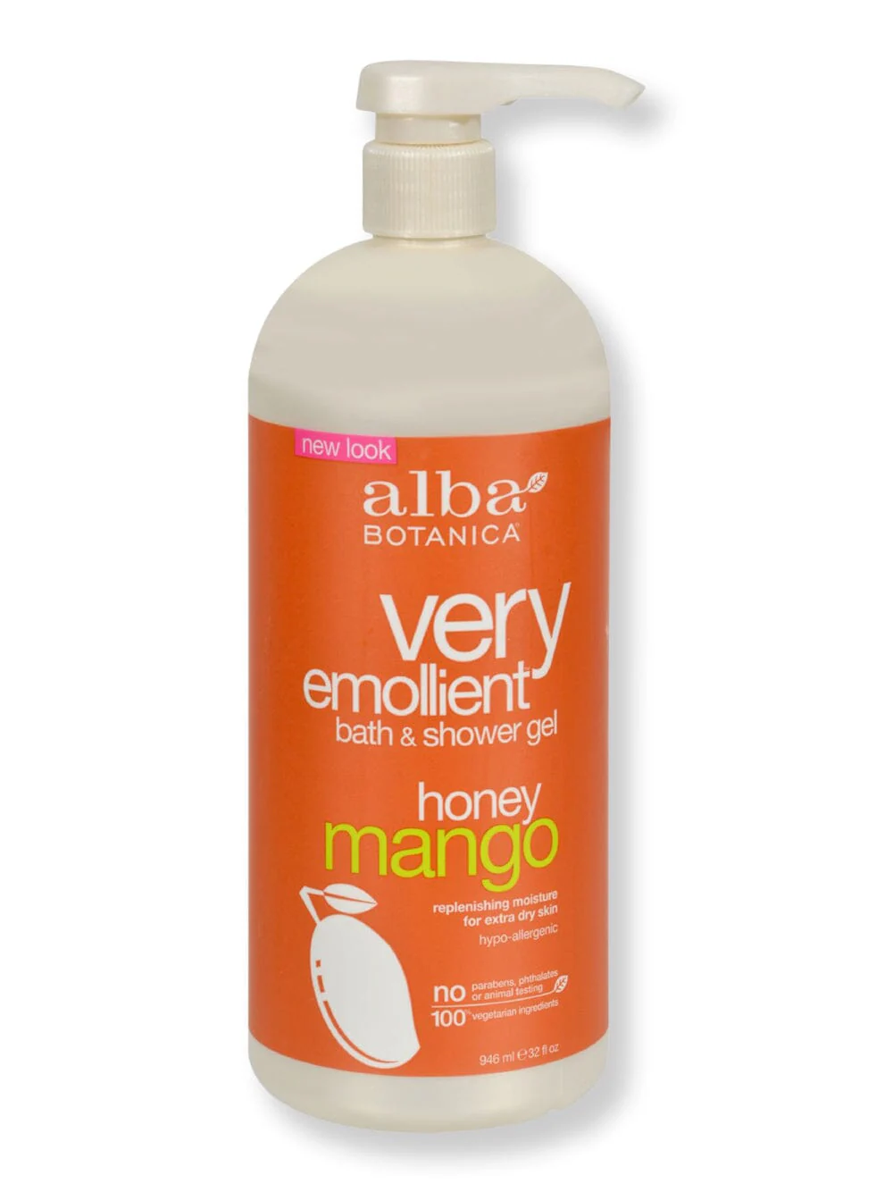 Alba Botanica Very Emollient Shower Gel Honey Mango 32 fl oz