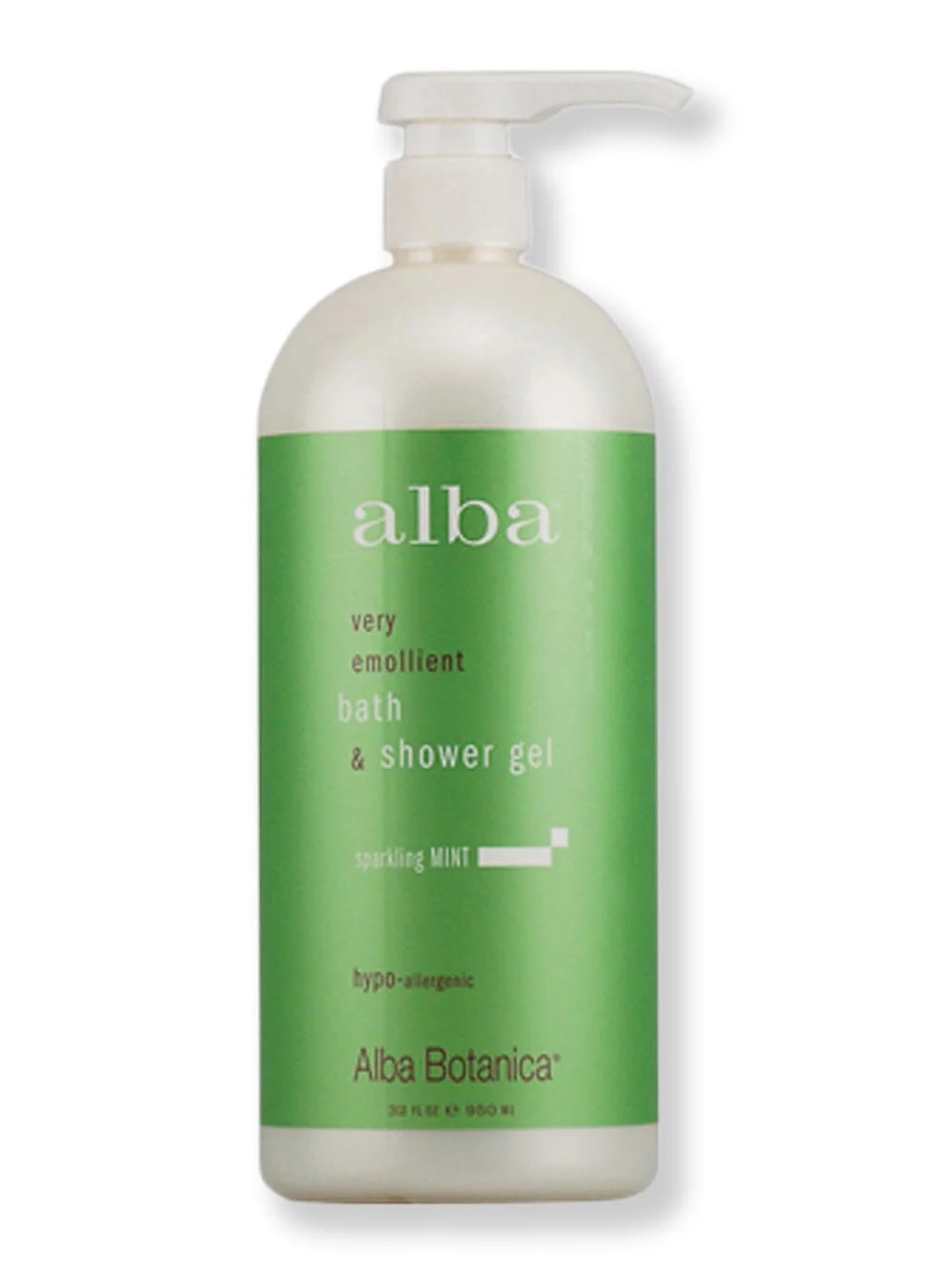 Alba Botanica Very Emollient Shower Gel Sparkling Mint 32oz