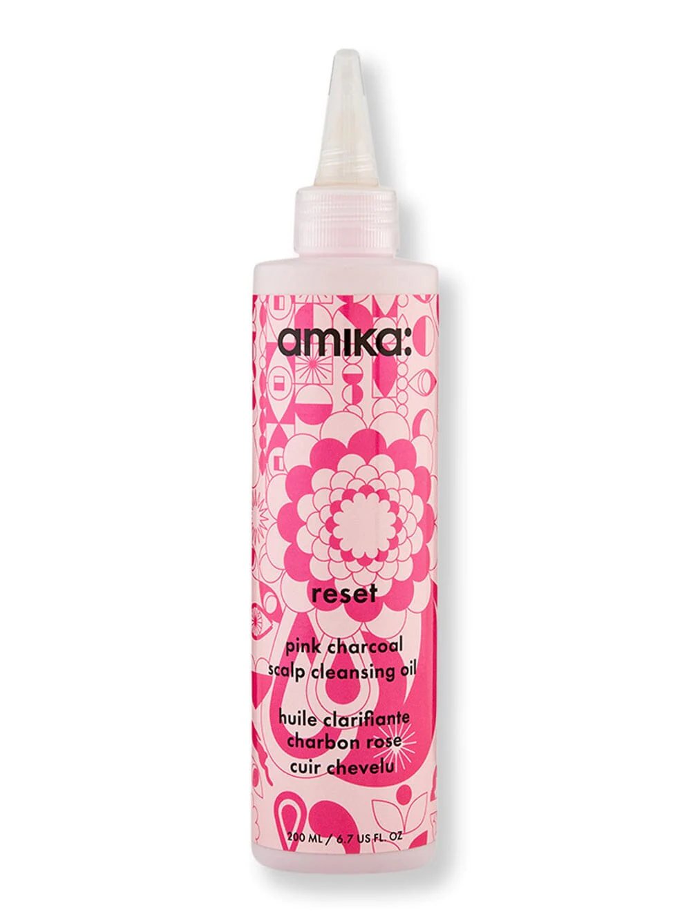 Amika Reset Pink Charcoal Scalp Cleansing Oil 6.7 oz 200 ml