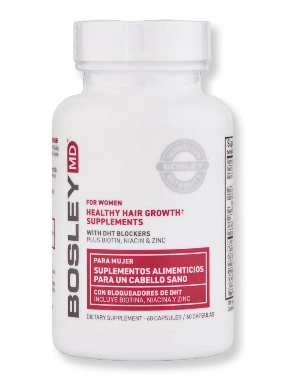Bosley Women's Healthy Hairgrowth Supplement 60 Ct