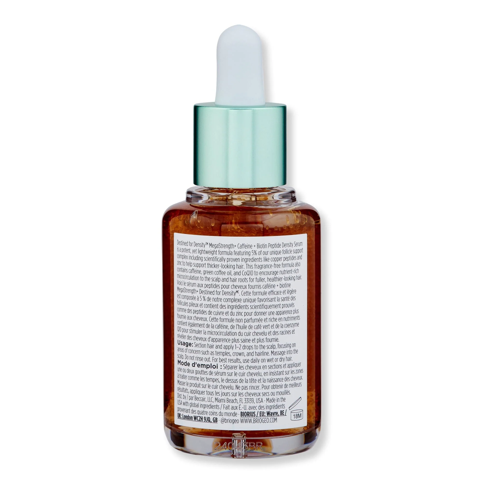 Briogeo Destined For Density MegaStrength+ Caffeine + Biotin Peptide Density Serum 1.5 fl oz 45 ml - Image 2