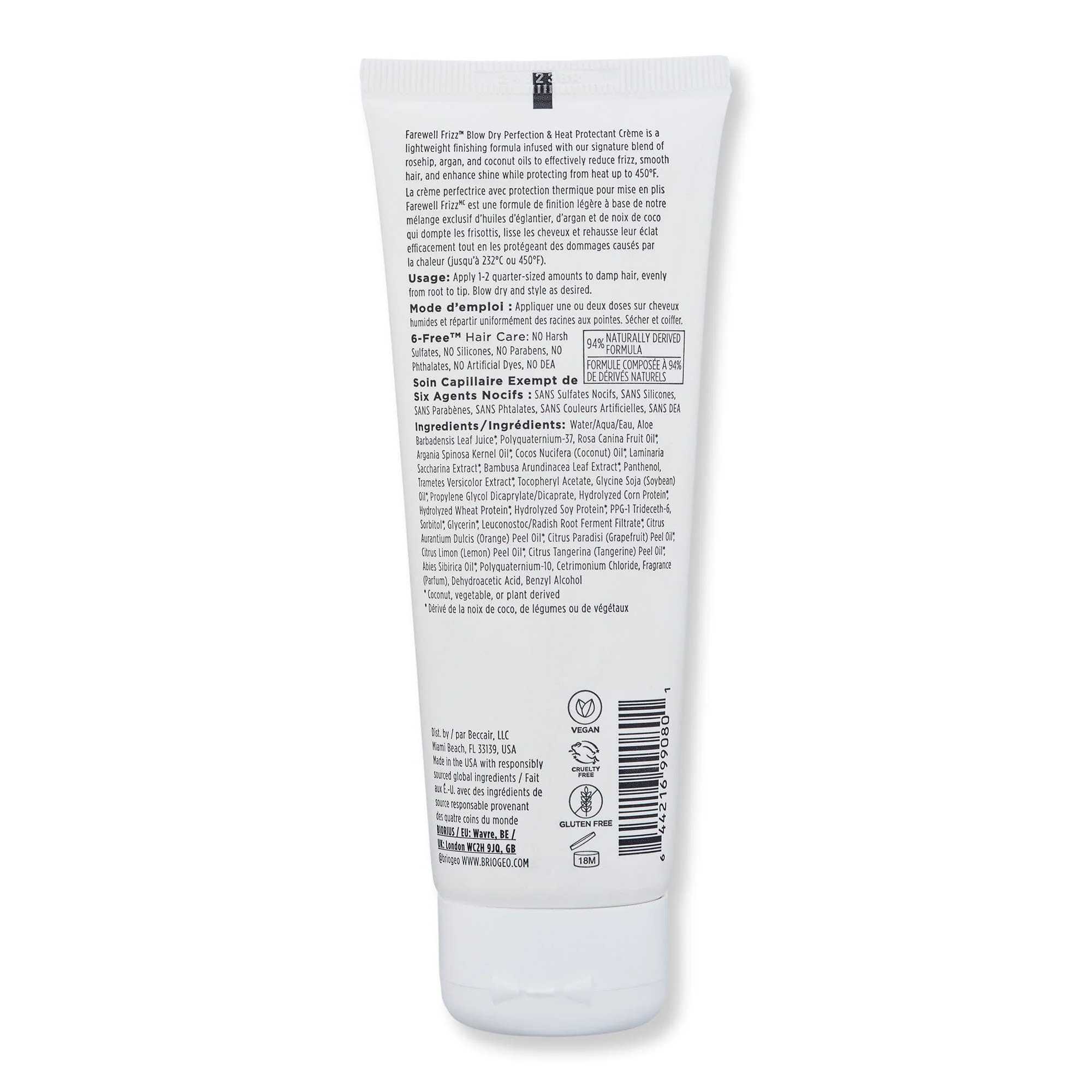 Briogeo Farewell Frizz Blow Dry Perfection & Heat Protectant Creme 4 oz - Image 2