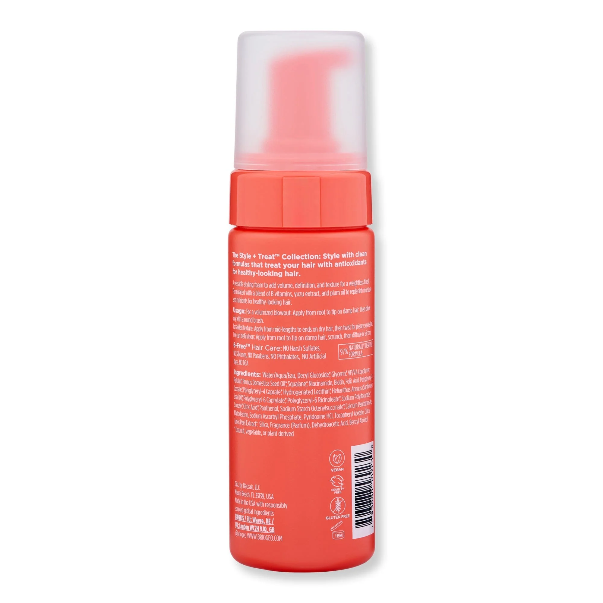 Briogeo Style + Treat Yuzu + Plum Oil Full Miracle Styling Foam 5 fl oz 150 ml - Image 2