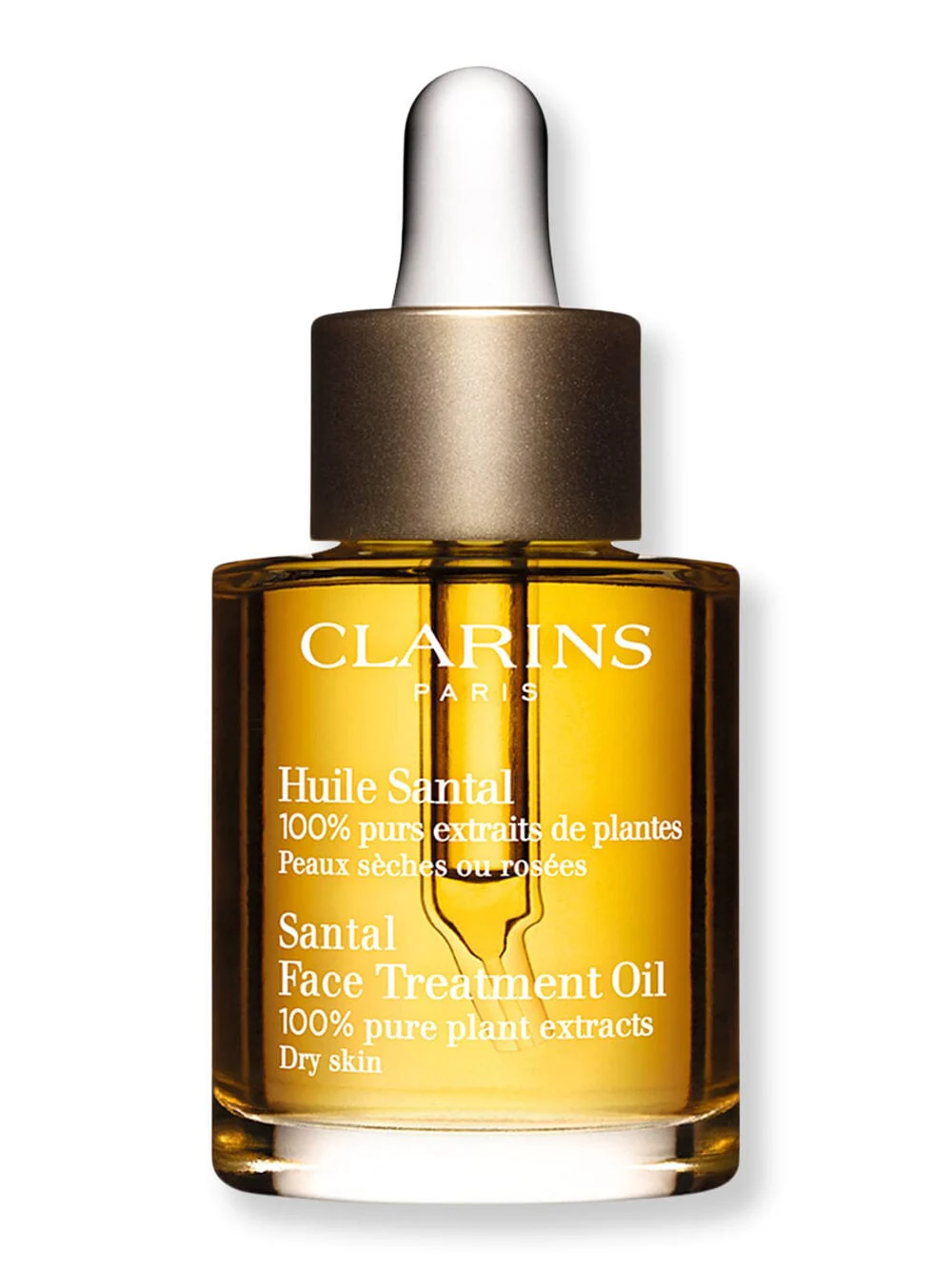 Clarins Santal Soothing Face Treatment Oil for Dry Skin 1 oz 30 ml