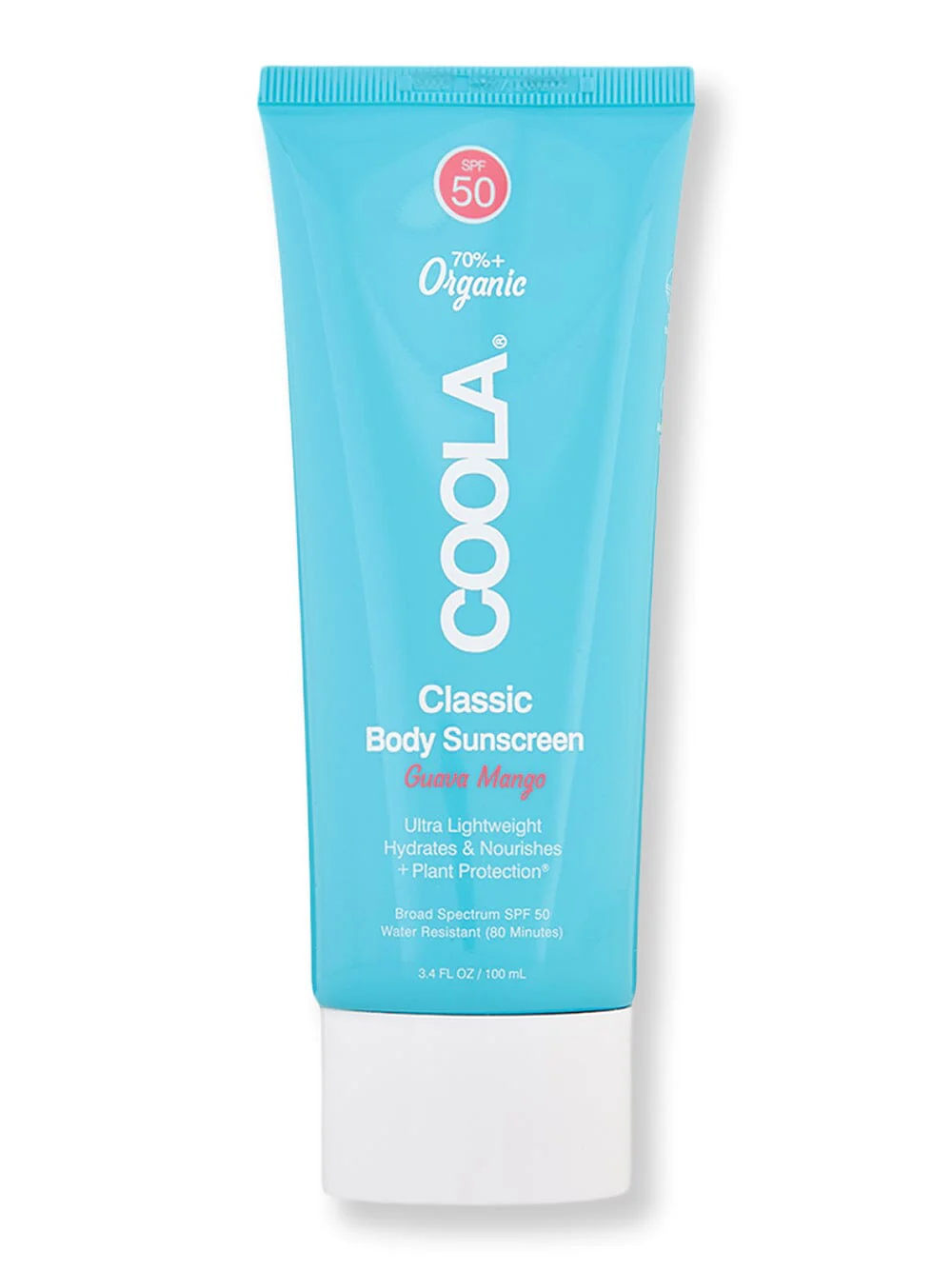 Coola Classic Body Organic Sunscreen Lotion SPF 50 Guava Mango 3.4 oz