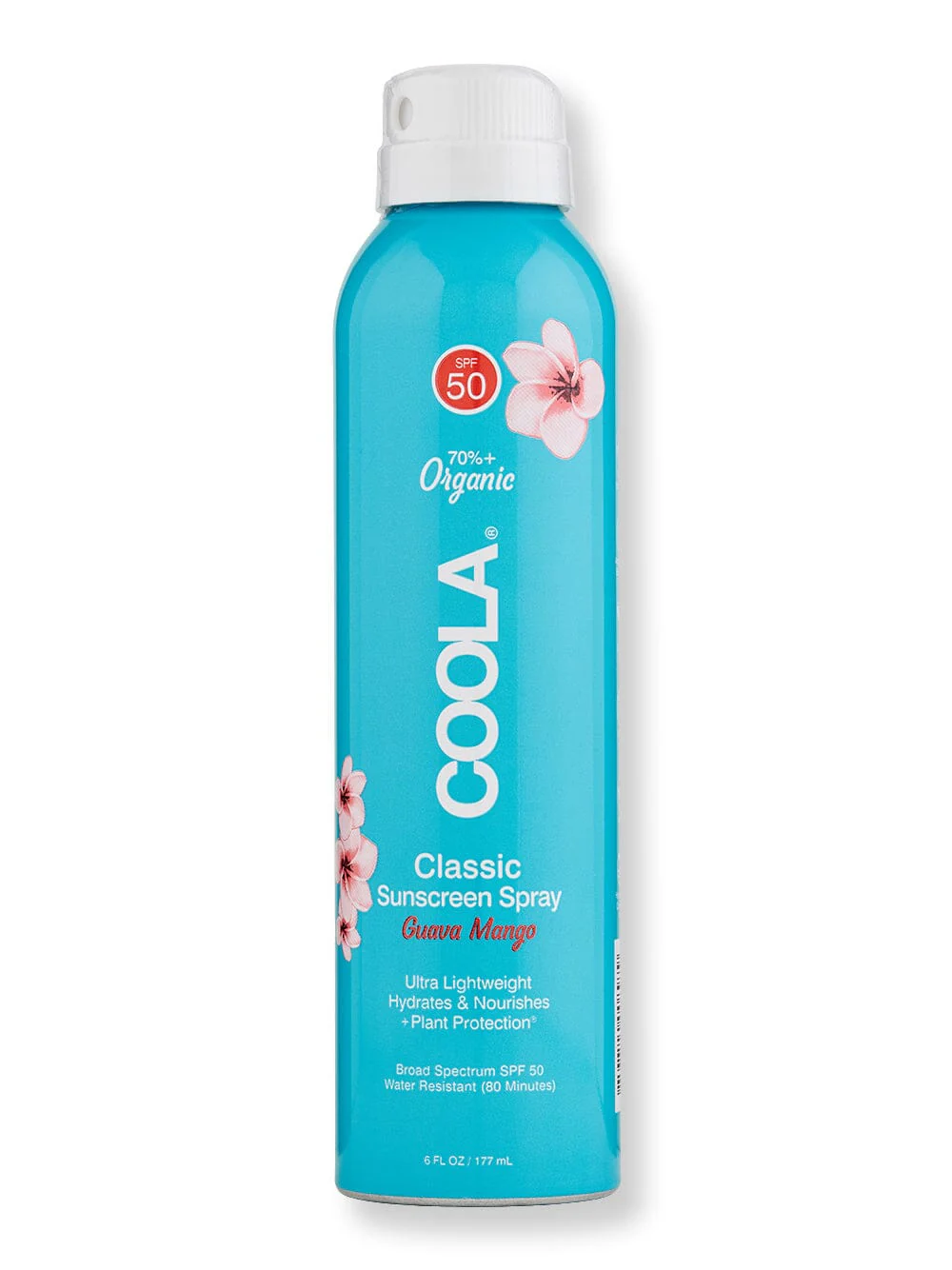 Coola Classic Body Organic Sunscreen Spray SPF 50 Guava Mango 6 oz