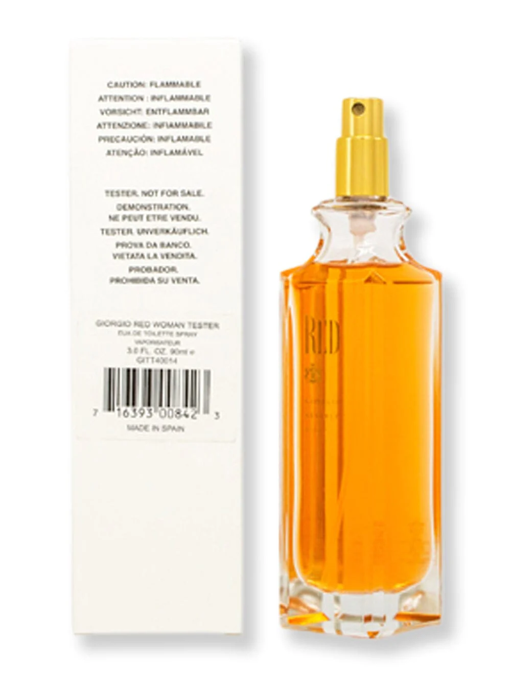 Giorgio Beverly Hills Red EDT Spray Tester 3 oz90 ml