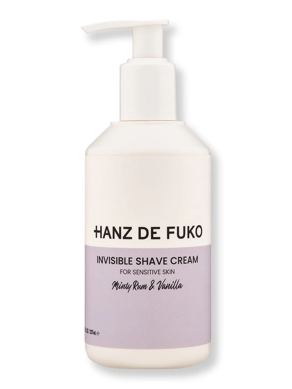 Hanz de Fuko Invisible Shave Cream 8 oz
