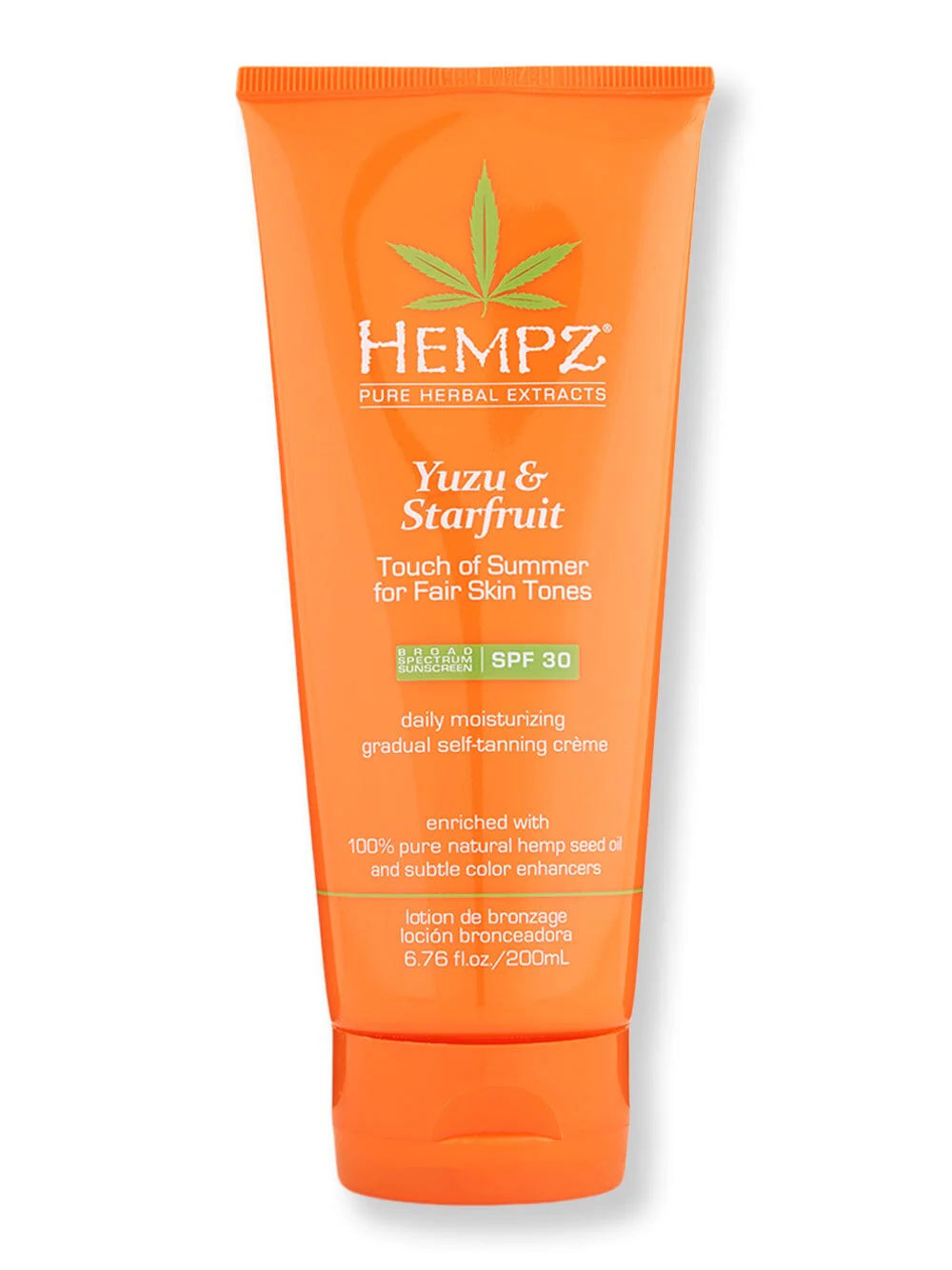 Hempz Yuzu & Starfruit Touch of Summer for Fair Skin Tones SPF 30 6.76 oz