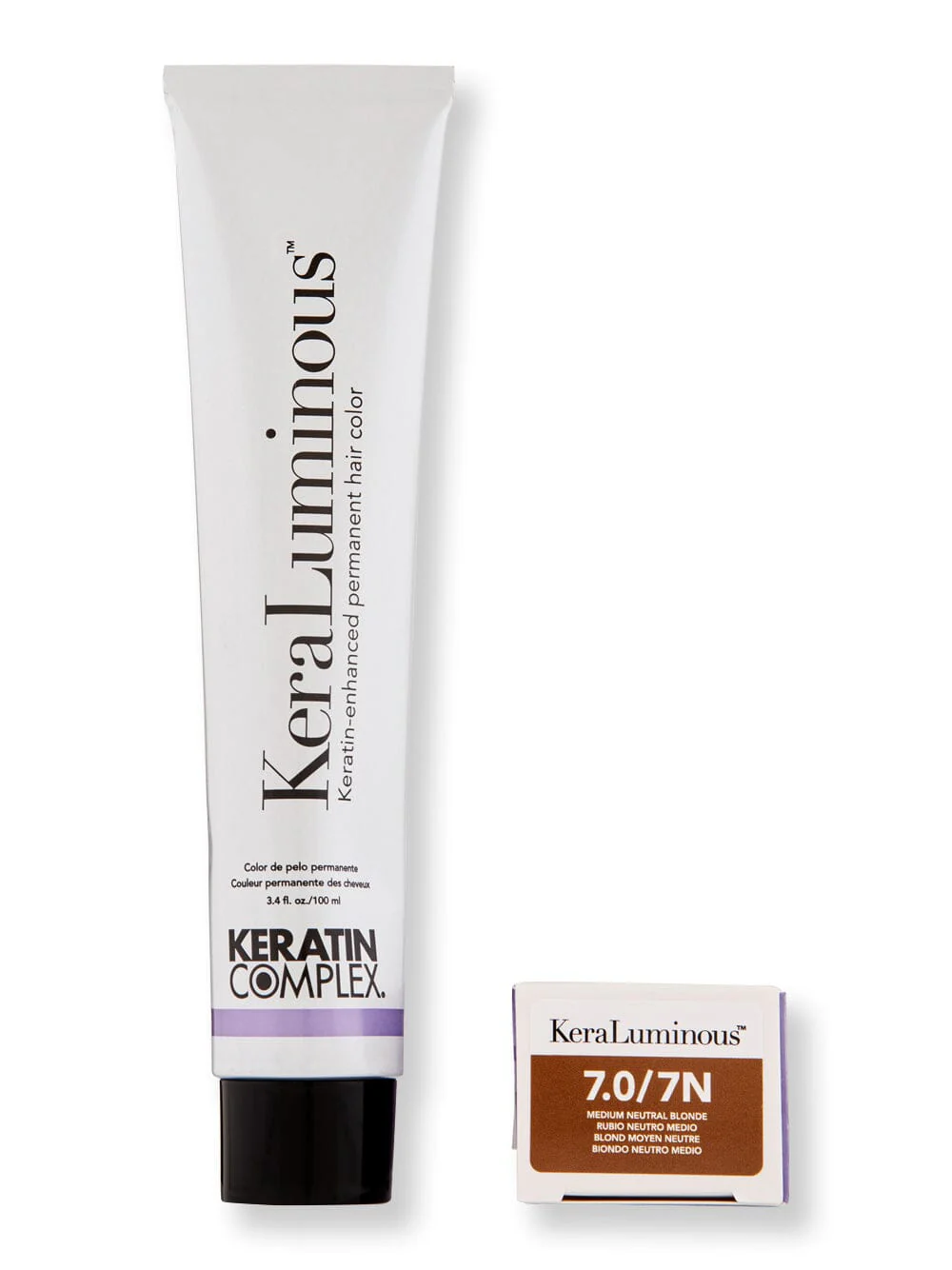 Keratin Complex KeraLuminous Permanent Hair Color 3.4 oz 100 ml 7.0/7N Medium Neutral Blonde
