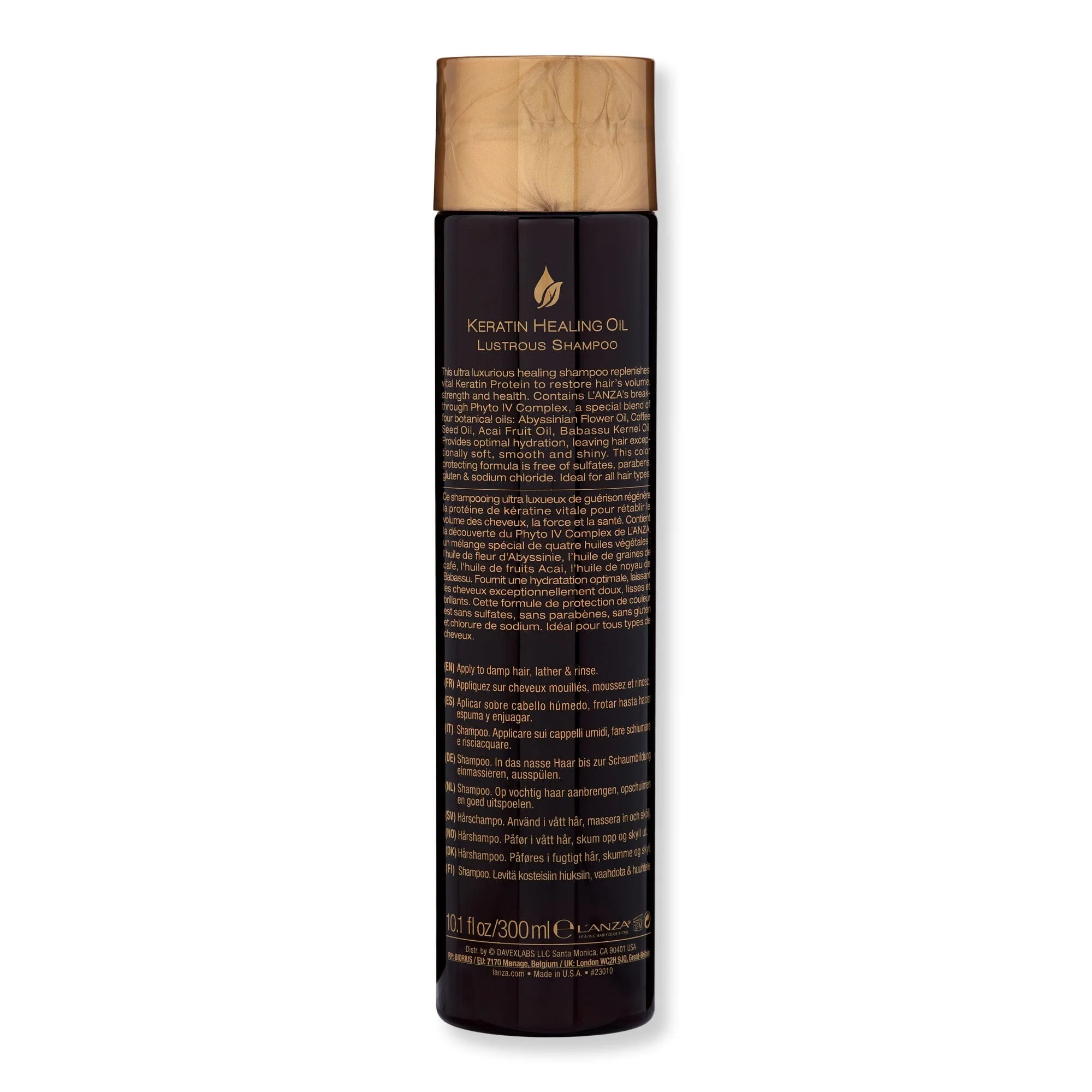 L'anza Keratin Healing Oil Lustrous Shampoo 300 ml - Image 2