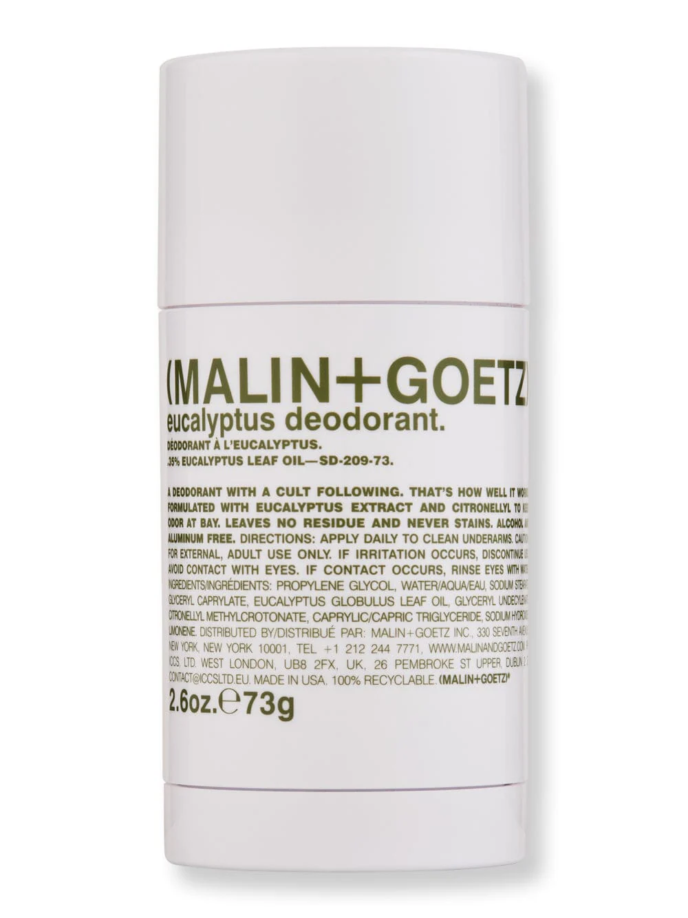 Malin + Goetz Eucalyptus Deodorant 2.6 oz 73 g