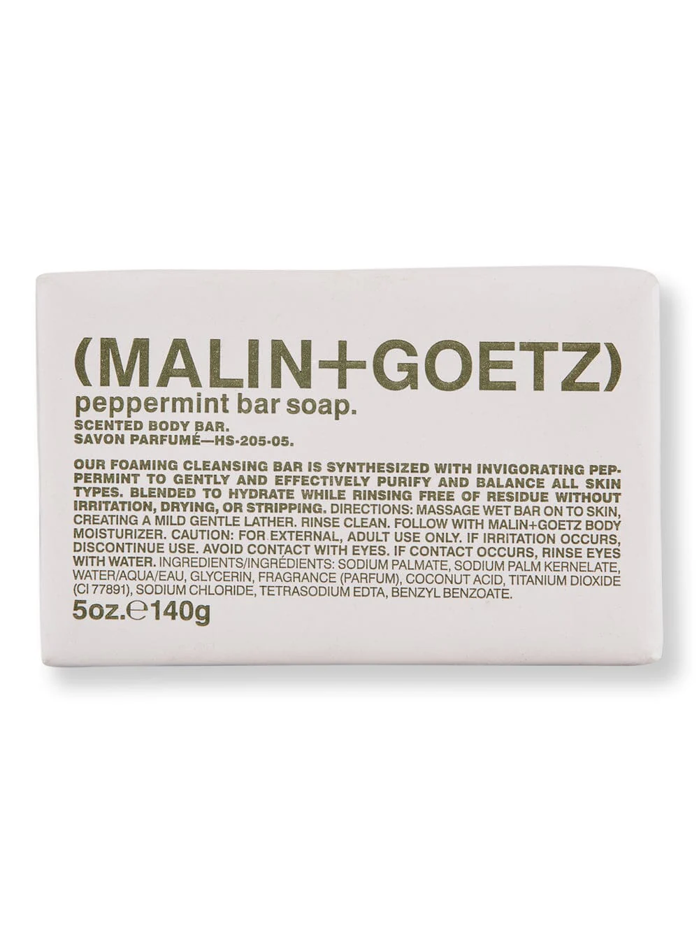 Malin + Goetz Peppermint Bar Soap 5 oz 140 g