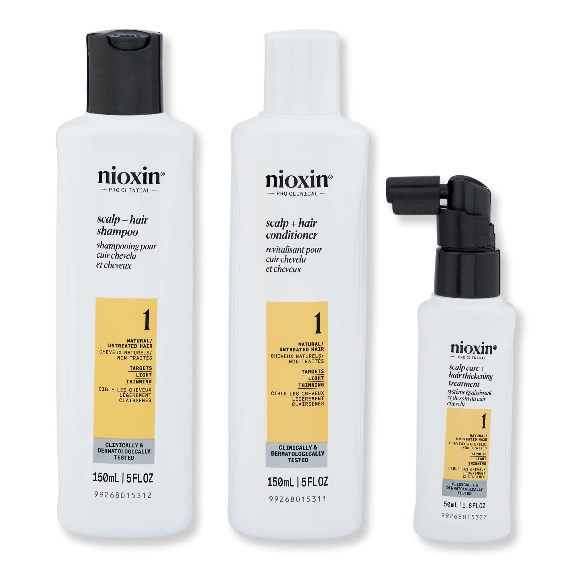 Nioxin Trial Kit System 1 for Natural Hair with Light Thinning
