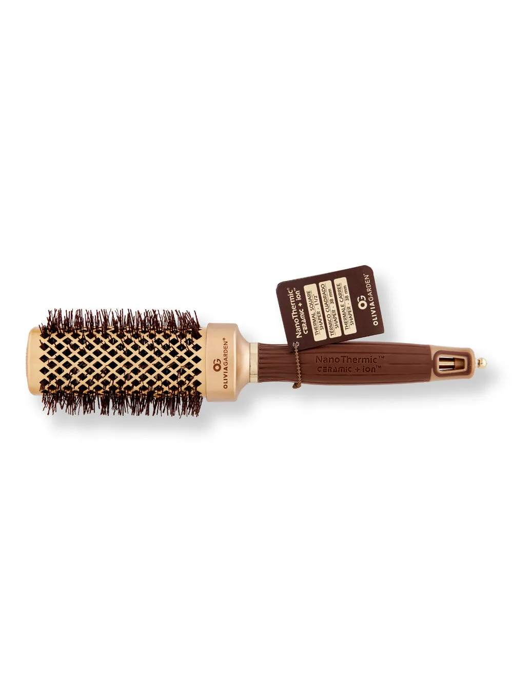 Olivia Garden NanoThermic Ceramic + Ion Square Shaper 1 1/2" Hair Brush