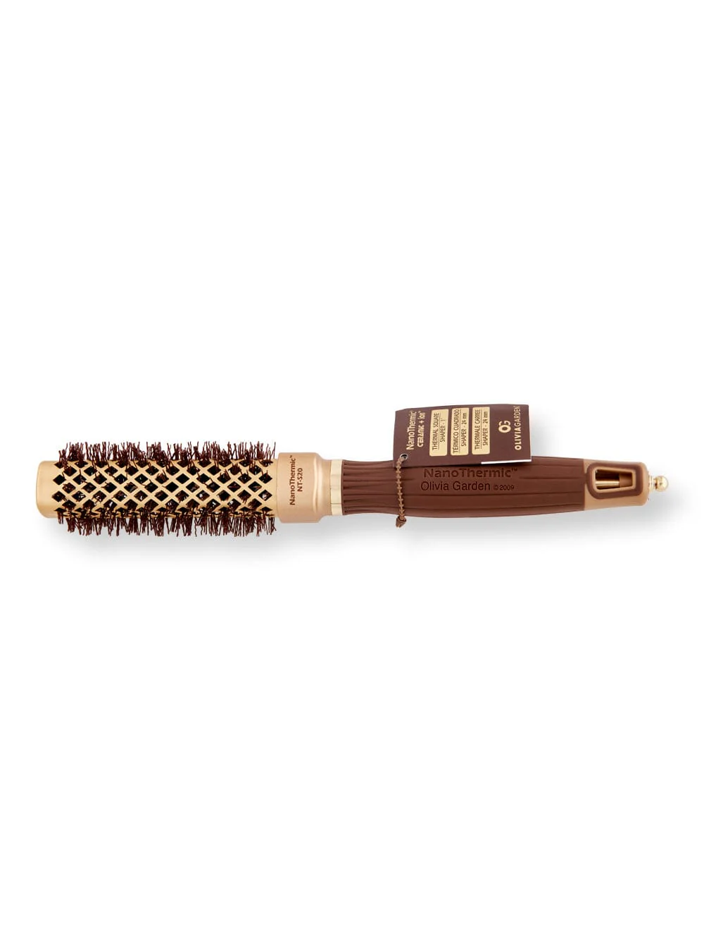 Olivia Garden NanoThermic Ceramic + Ion Square Shaper 1" Hair Brush