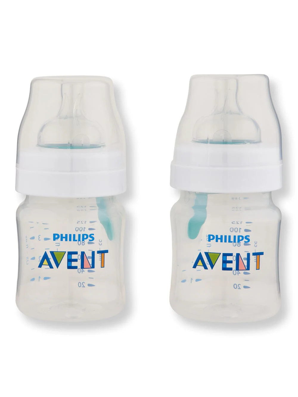 Philips Avent Anti-Colic Baby Bottle With AirFree Vent Clear 4 oz 2 Ct