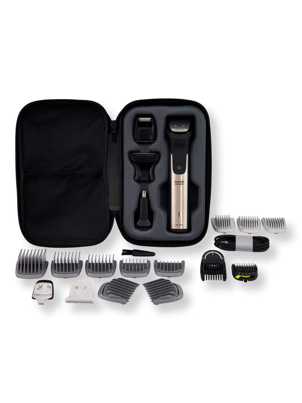 Philips Norelco Multigroomer Series 9000 21 piece Mens Grooming Kit for Beard Body Face Nose & Ear