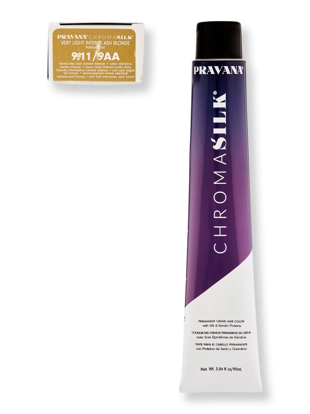 Pravana Chromasilk Creme Hair Color 3 oz 9.11 Very Light Intense Ash Blonde