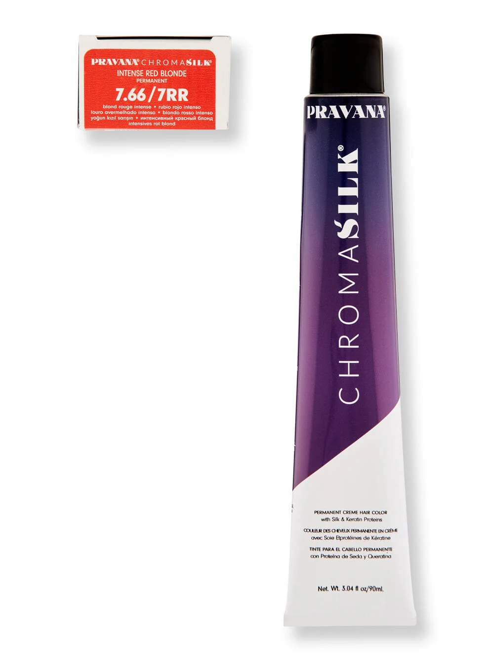 Pravana Chromasilk Creme Hair Color 3 oz 7.66 Intense Red Blonde