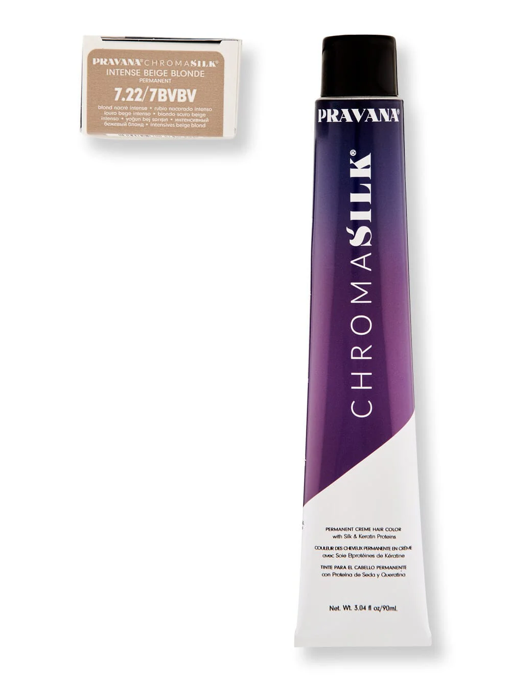 Pravana Chromasilk Creme Hair Color 3 oz 7.22 Intense Beige Blonde