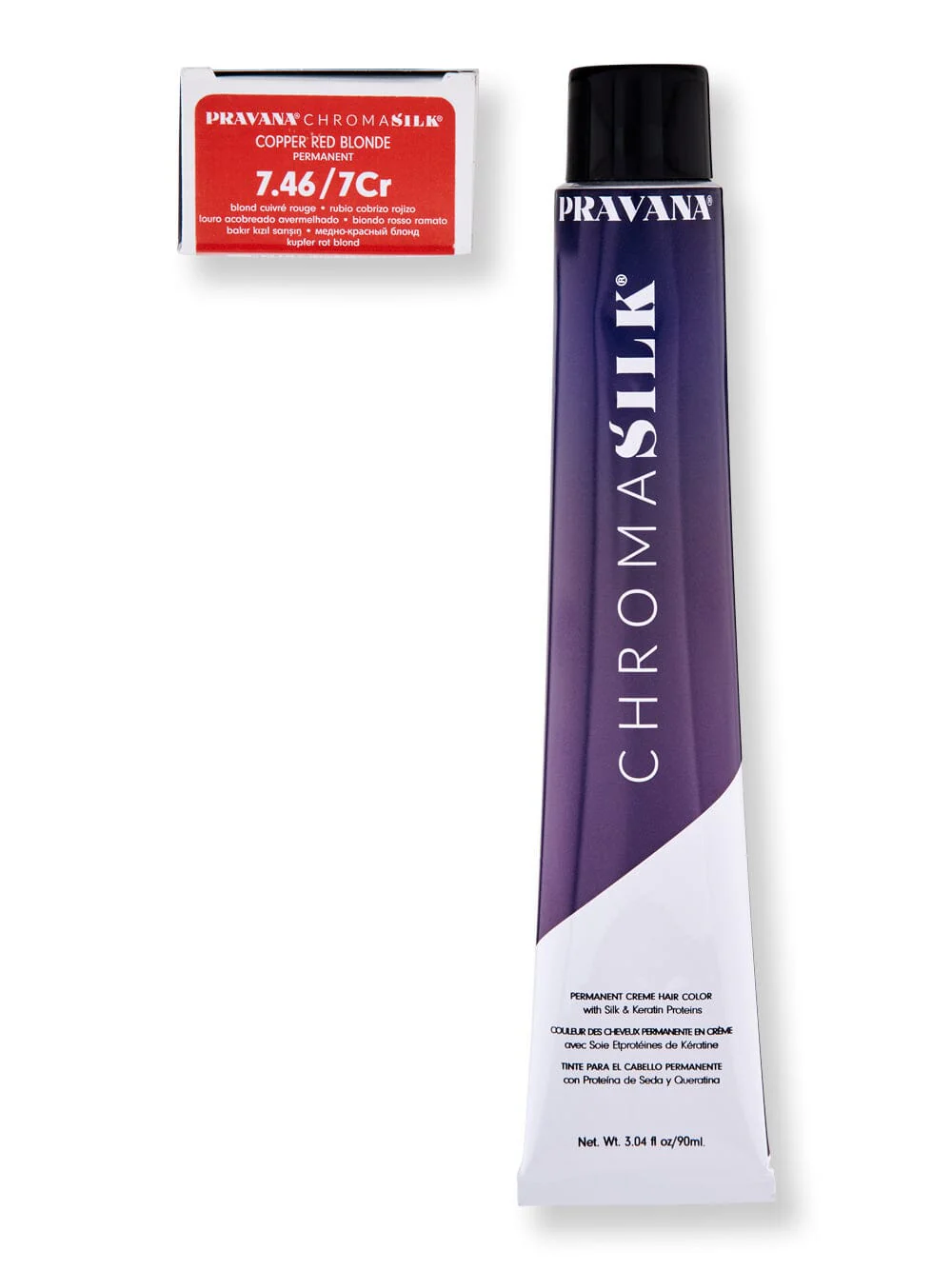 Pravana Chromasilk Creme Hair Color 3 oz 7.46 Copper Red Blonde