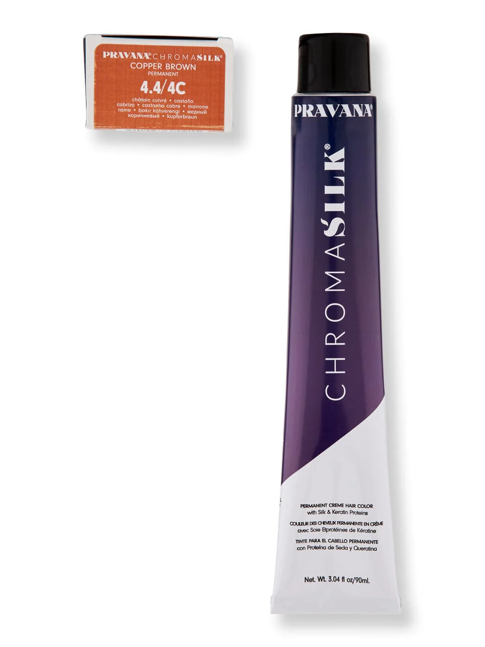 Pravana Chromasilk Creme Hair Color 3 oz 4.4 Copper Brown