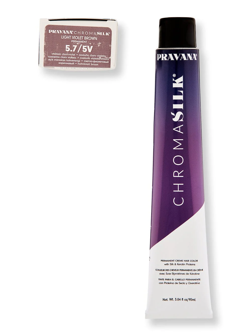 Pravana Chromasilk Creme Hair Color 3 oz 5.7 Light Violet Brown