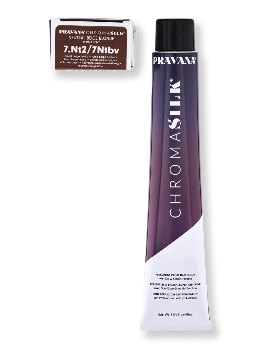 Pravana Chromasilk Creme Hair Color 3 oz 7.Nt2/7Ntbv Neutral Beige Blonde