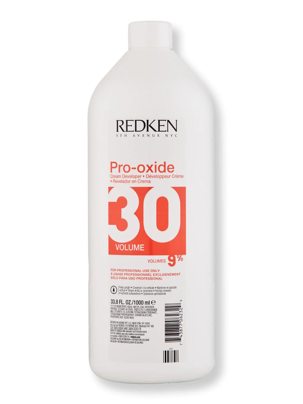 Redken Pro-Oxide Cream Developer 30 Volume Liter