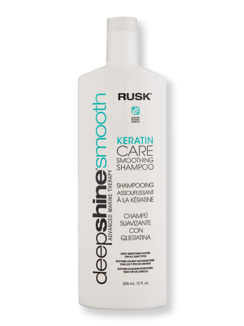 Rusk Deepshine Smooth Keratin Care Smoothing Shampoo 12 oz
