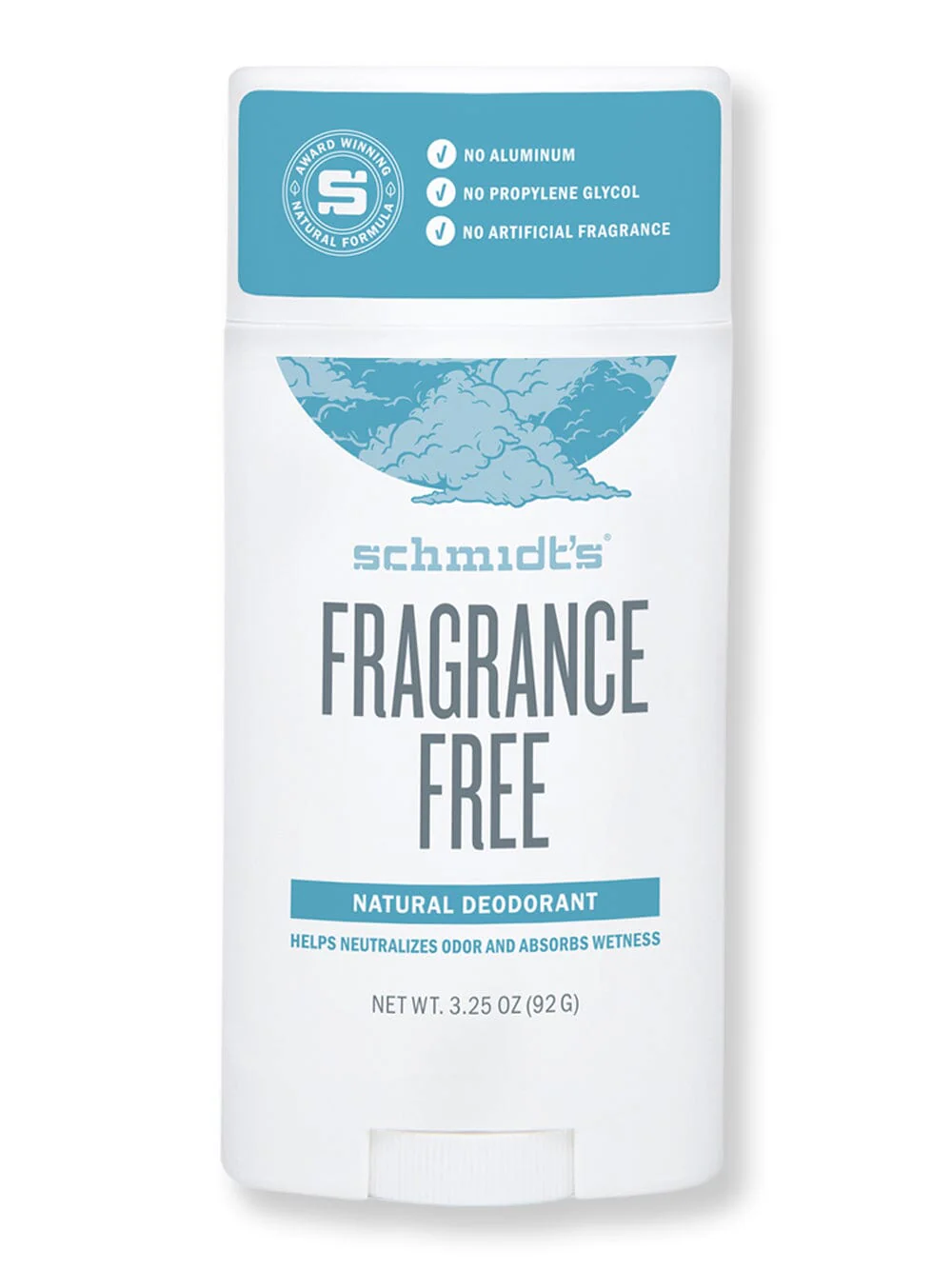 Schmidt's Deodorant Fragrance-Free Deodorant Stick 3.25 oz