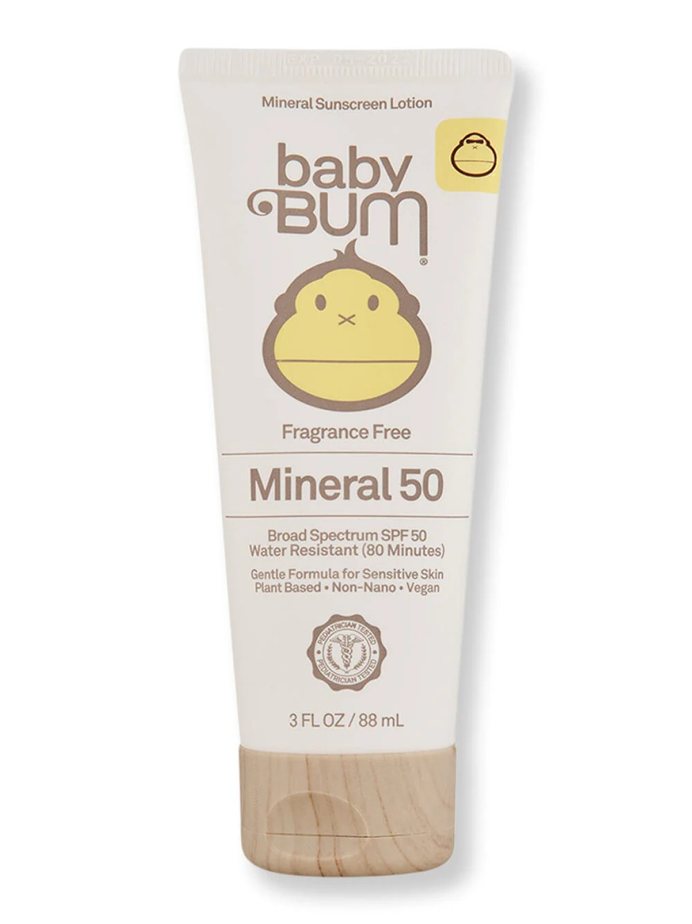Sun Bum Baby Bum SPF 50 Mineral Sunscreen Lotion Fragrance Free 3 oz 88 ml