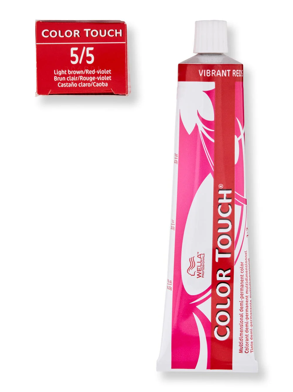 Wella Color Touch Vibrant Reds 2 oz 5/5 Light Brown/Red-Violet